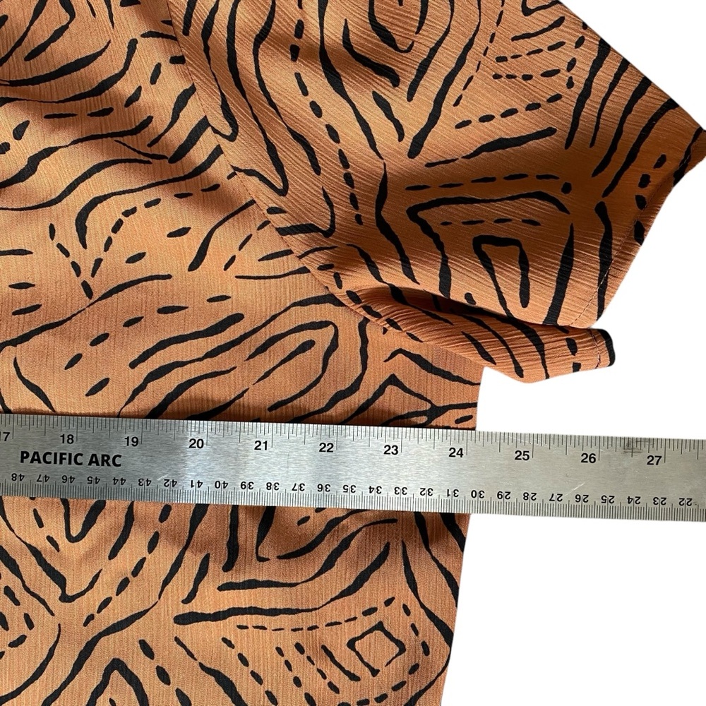 Nine West XXL Short Sleeve Tribal Gathered Tie T-shirt‎ - Picture 7 of 7